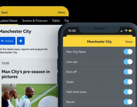 Notifications, Live Guide, MySport and social media with BBC Sport