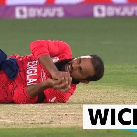 T20 World Cup: England's Adil Rashid gets 'massive wicket' of Babar Azam for 32