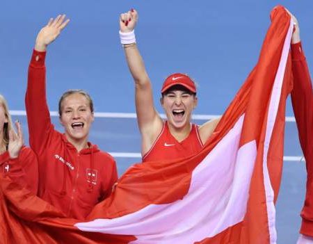 Billie Jean King Cup: Switzerland beat Australia to lift trophy in Glasgow