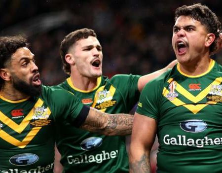 Australia 30-10 Samoa: Kangaroos claim third consecutive World Cup with hard-fought victory