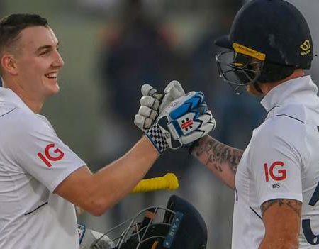 Pakistan v England: Crawley, Duckett, Pope and Brook make hundreds