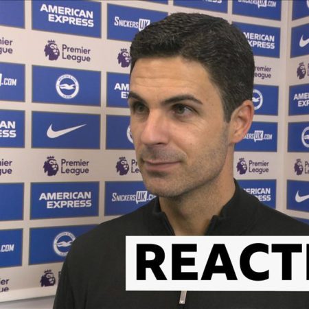 Brighton & Hove Albion 2-4 Arsenal: Mikel Arteta praises ‘big performance’ as Gunners move seven points clear