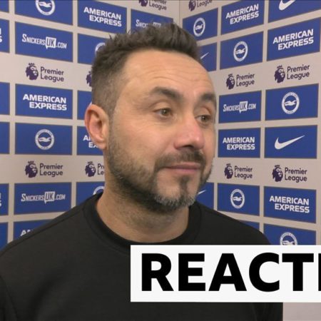 Brighton & Hove Albion 2-4 Arsenal: Roberto de Zerbi rues ‘four strange goals’ in defeat