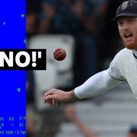 'Oh no!' Stokes drops catch during celebration