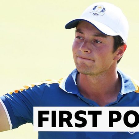 Ryder Cup 2023: Viktor Hovland secures first point for Europe on final day