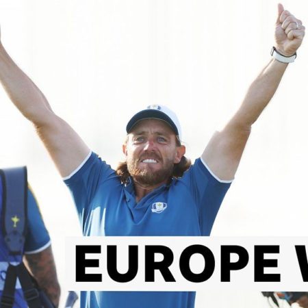 Ryder Cup 2023: The moment Tommy Fleetwood guarantees Europe regain trophy