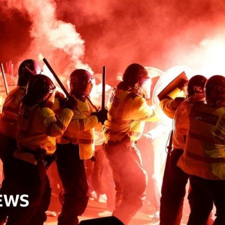 Aston Villa: Officer believed burnt in clashes with Legia Warsaw fans