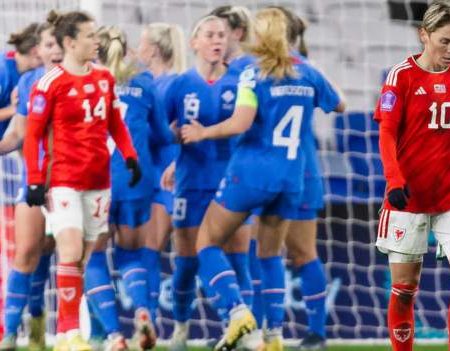 Wales 1-2 Iceland: Wales relegated from Women’s Nations League top tier after loss