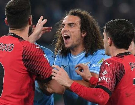 Lazio 0-1 AC Milan: Hosts have three players sent off in Serie A match