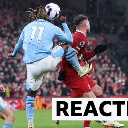 Liverpool 1-1 Manchester City: Alexis Mac Allister says Jeremy Doku challenge was a clear penalty